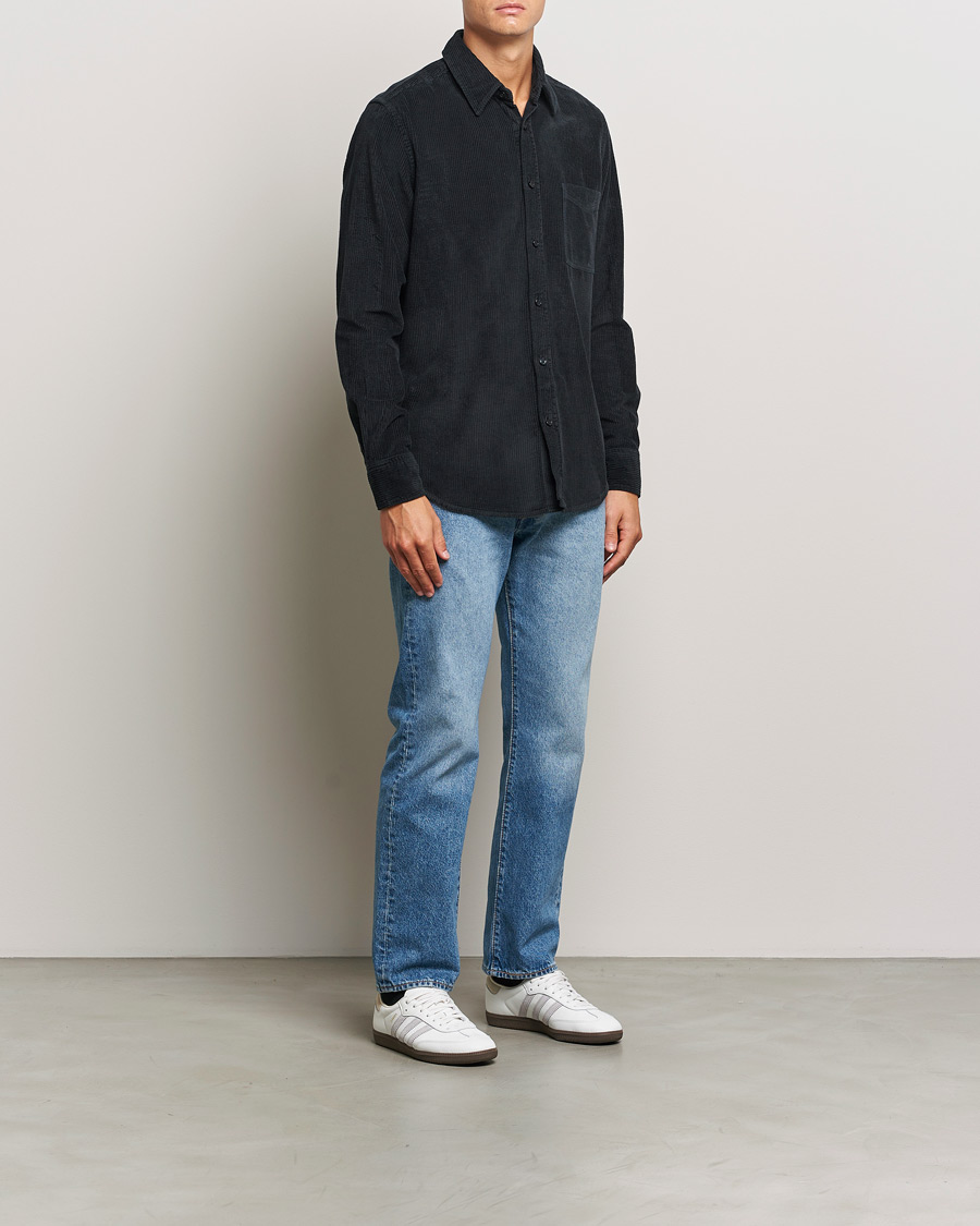 Herren | Hemden | BOSS ORANGE | Relegant Corduroy Shirt Dark Blue