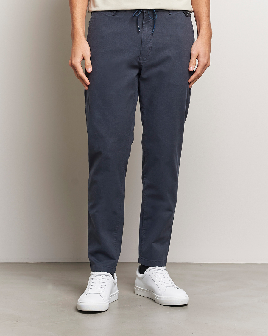 Herren | Hosen | BOSS ORANGE | Tapered Drawstring Trousers Dark Blue