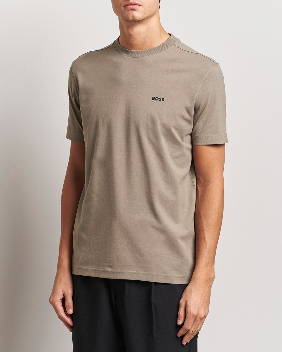 Herren | T-Shirts | BOSS GREEN | Logo Crew Neck T-Shirt Light Green