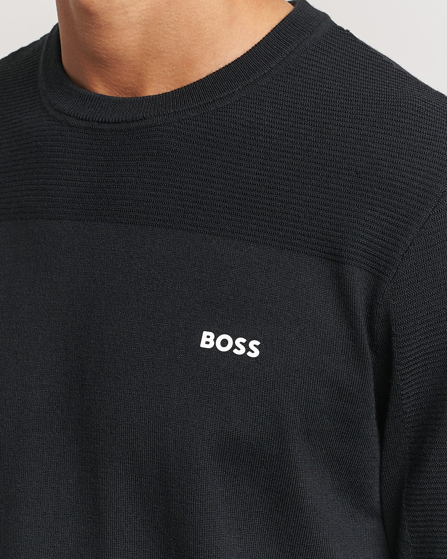 Herren | Pullover | BOSS GREEN | Momentum Knitted Crew Neck Dark Blue