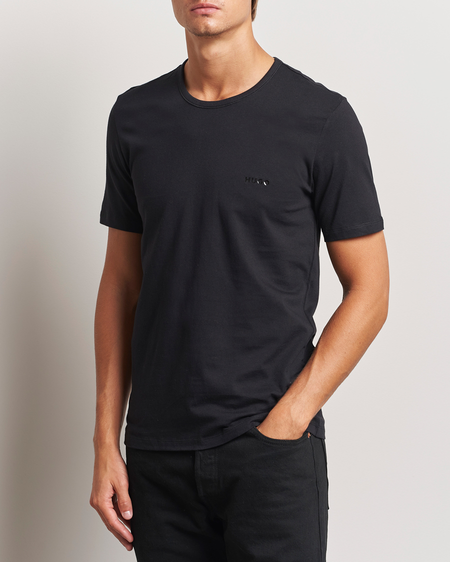 Herren | T-Shirts | HUGO | 3-Pack Crew Neck T-Shirt Black