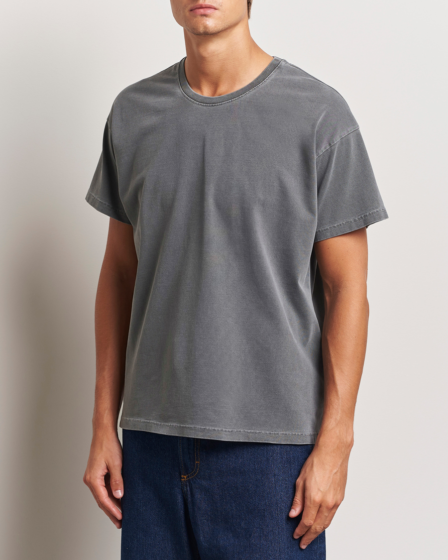 Herren | T-Shirts | Jeanerica | Ruben Crew Neck T-Shirt Washed Black