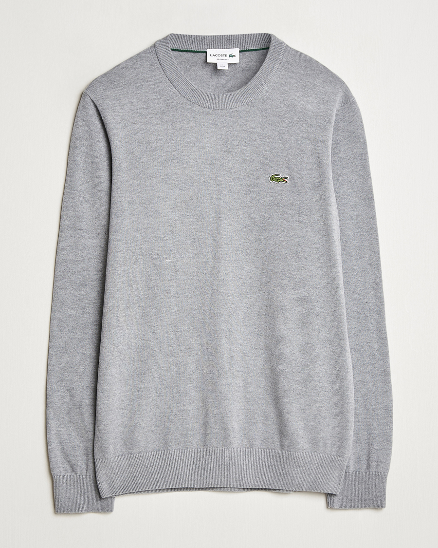 Herren | Pullover | Lacoste | Cotton Knitted Sweater Silver Chine