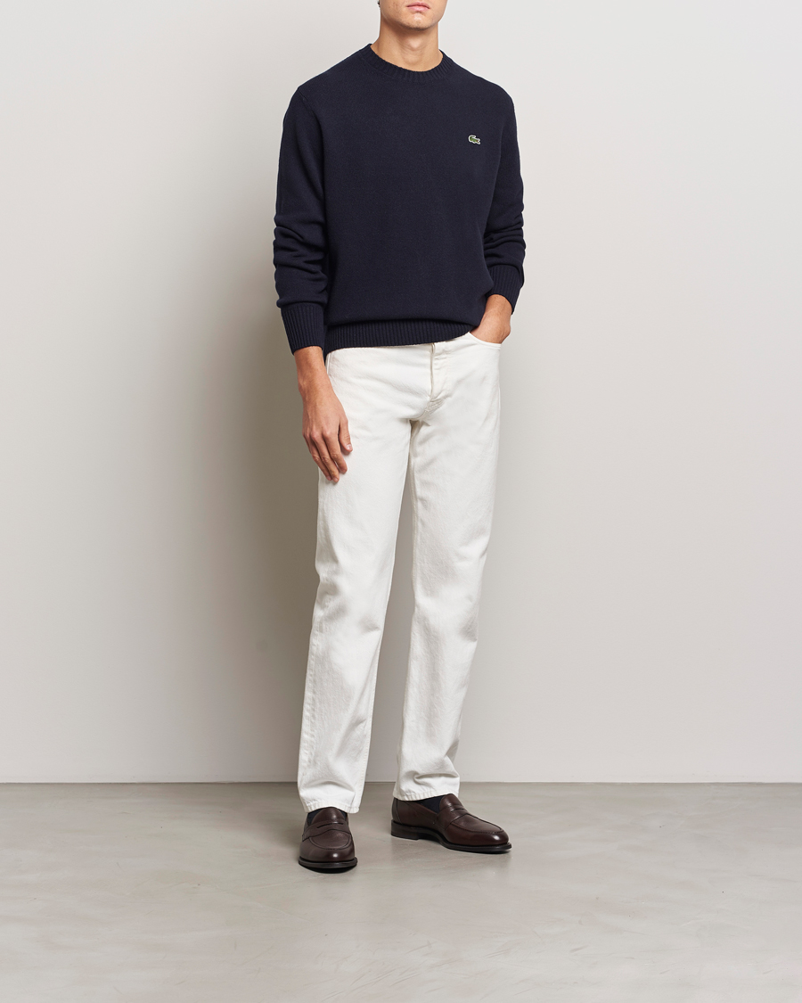 Herren | Pullover | Lacoste | Carded Wool Crew Neck Navy