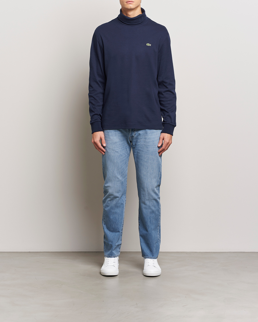Herren | Pullover | Lacoste | Interlock Cotton Rollneck Navy