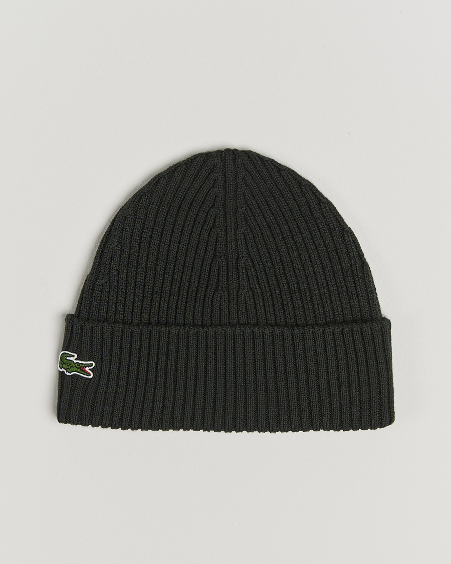 Herren | Lacoste Wool Knitted Beanie Sapwood | Lacoste | Wool Knitted Beanie Sapwood
