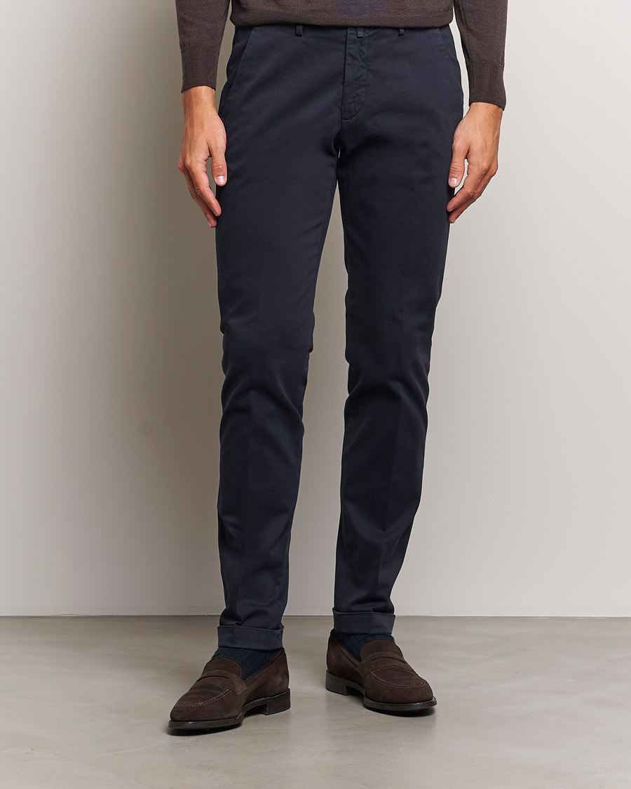 Herren | Hosen | Briglia 1949 | Slim Fit Cotton Stretch Chino Navy