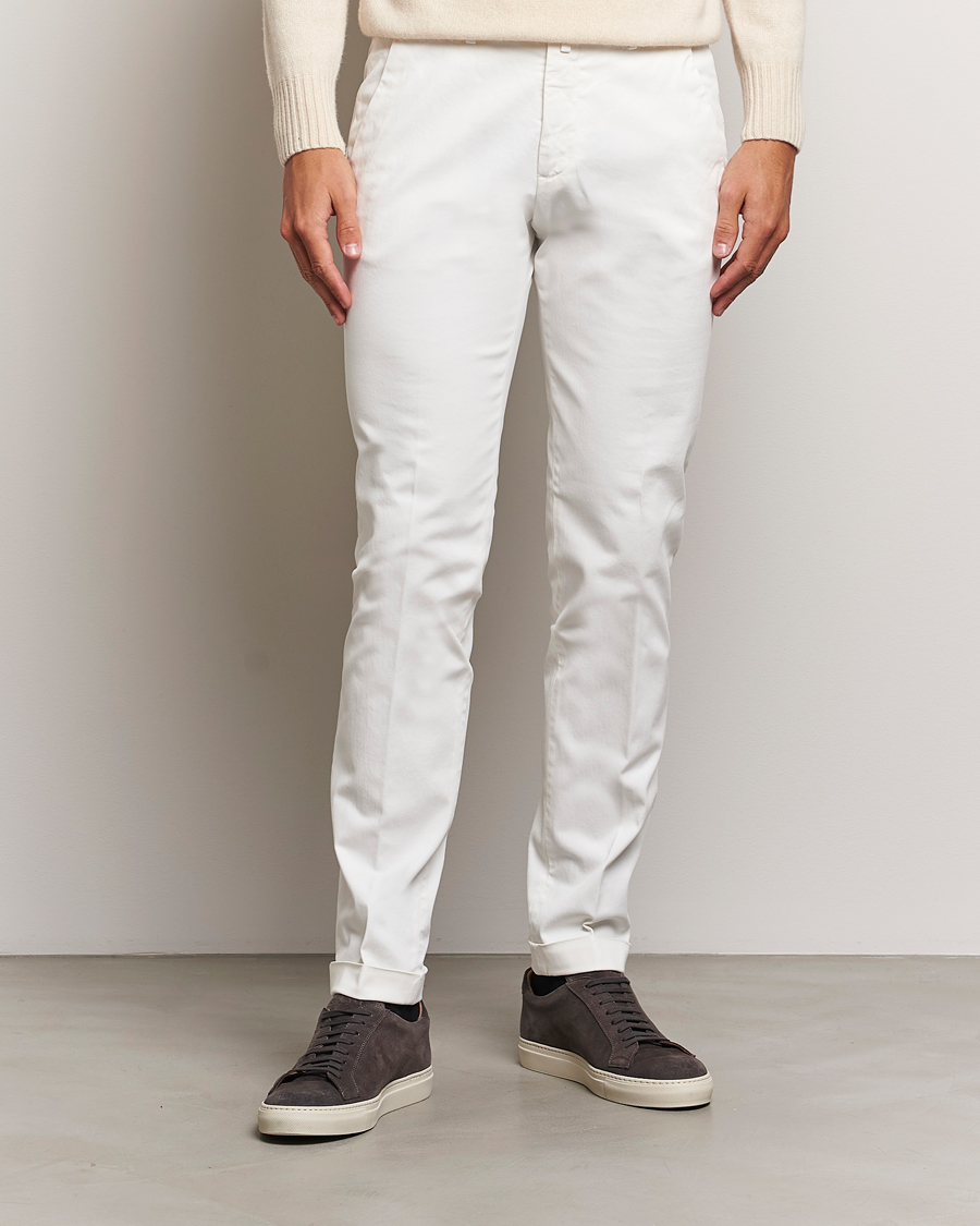 Herren | Hosen | Briglia 1949 | Slim Fit Cotton Stretch Chino Off White