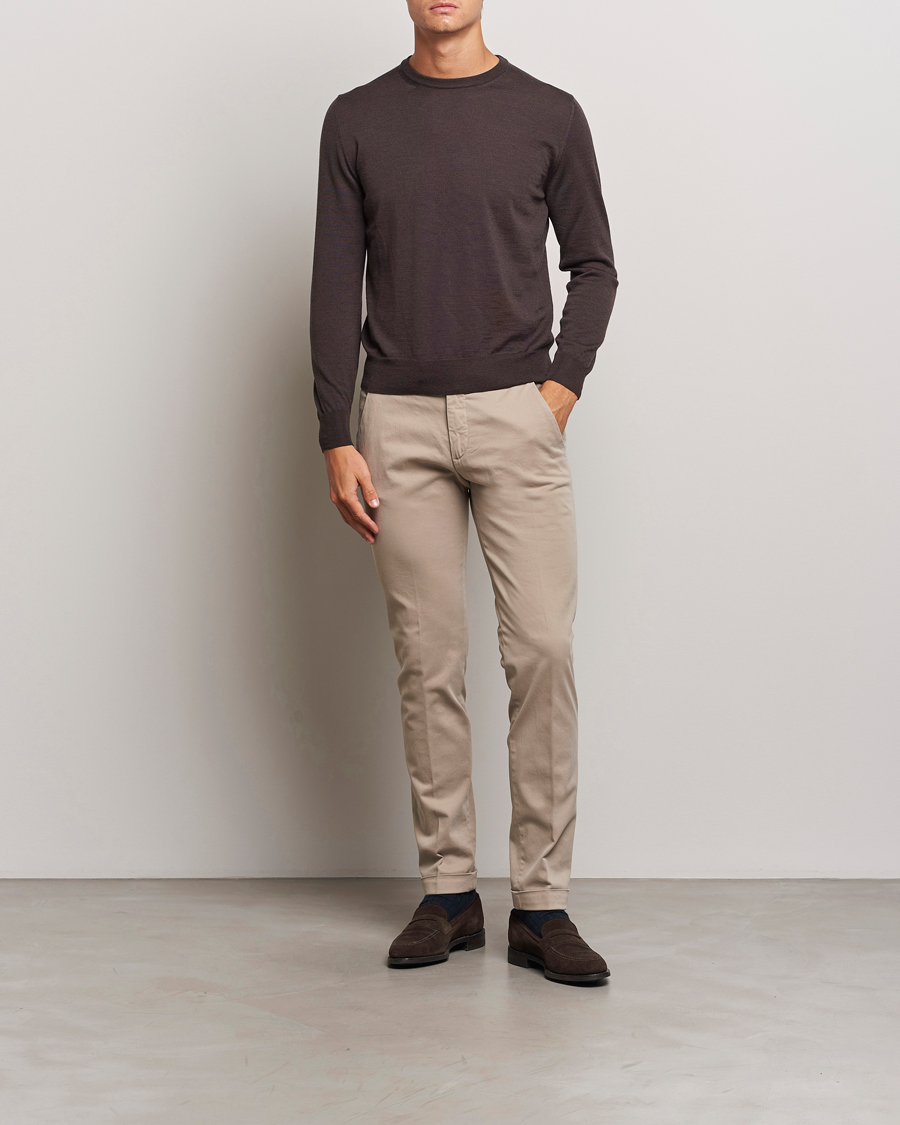 Herren | Hosen | Briglia 1949 | Slim Fit Cotton Stretch Chino Beige