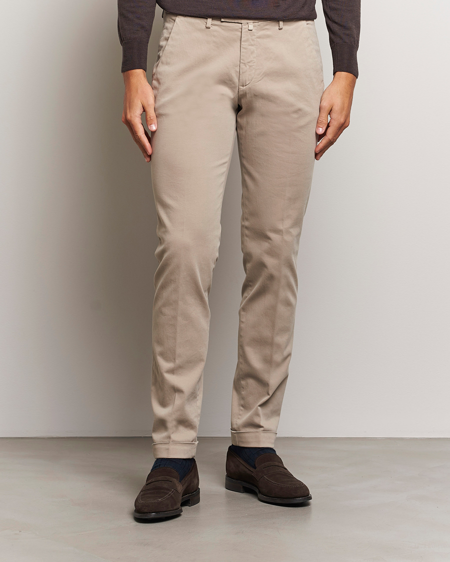 Herren | Hosen | Briglia 1949 | Slim Fit Cotton Stretch Chino Beige