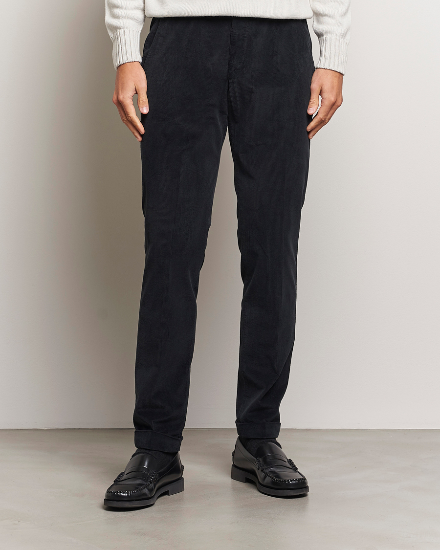 Herren | Hosen | Briglia 1949 | Slim Fit Corduroy Trousers Black