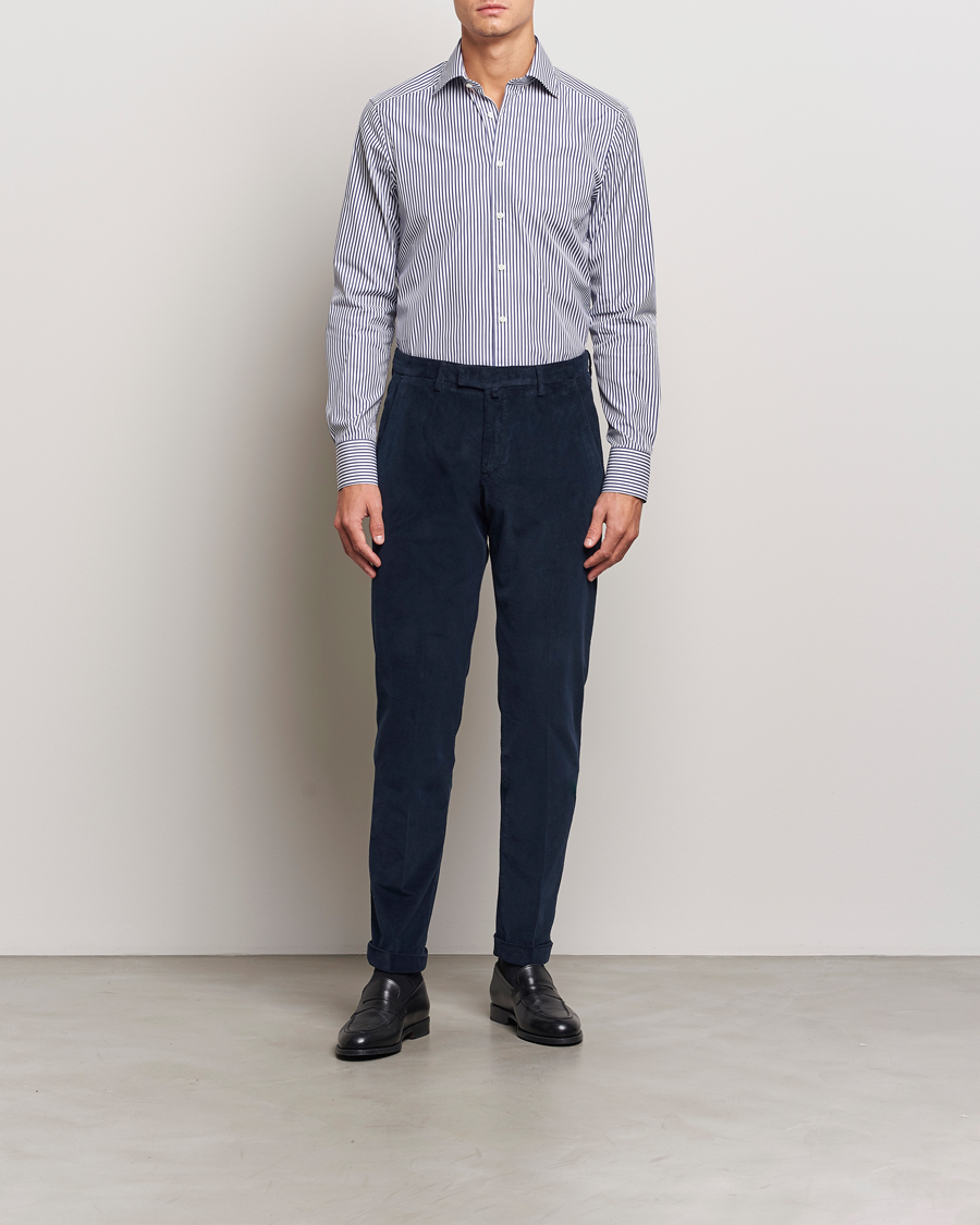 Herren | Hosen | Briglia 1949 | Slim Fit Corduroy Trousers Navy