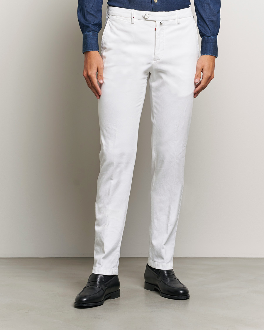 Herren | Hosen | Kiton | Cotton Stretch Trousers Optic White