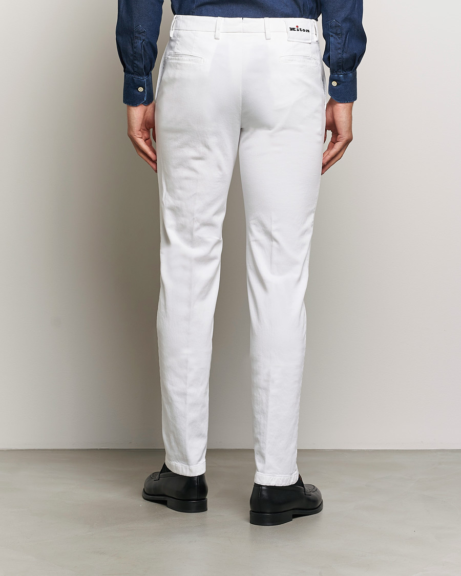 Herren | Hosen | Kiton | Cotton Stretch Trousers Optic White