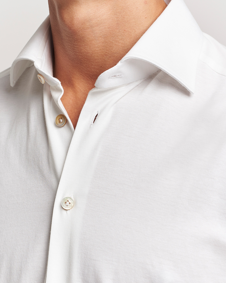 Herren | Hemden | Kiton | Cotton Jersey Shirt White