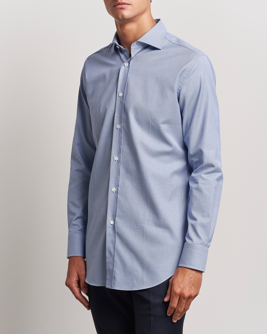 Herren | Hemden | Brioni | Slim Fit Micro Structure Dress Shirt Light Blue