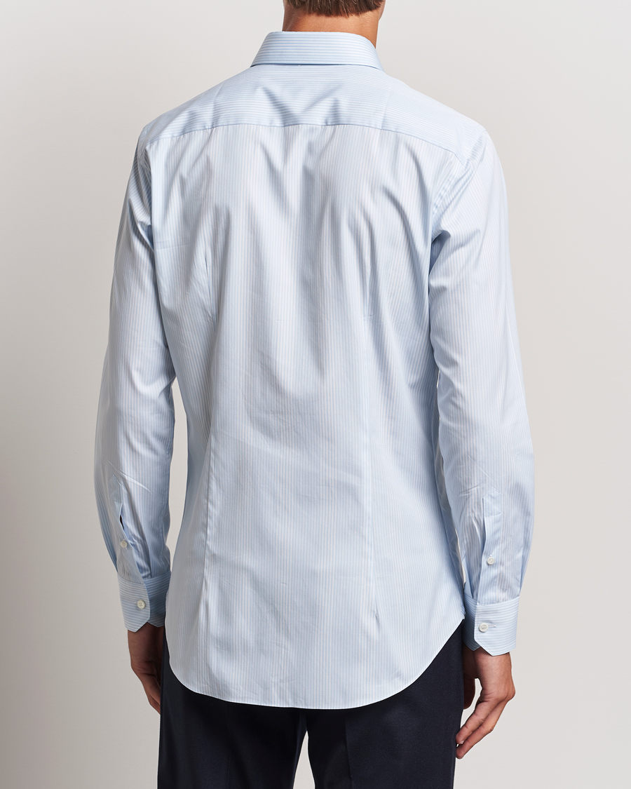 Herren | Hemden | Brioni | Slim Fit Striped Dress Shirt Light Blue