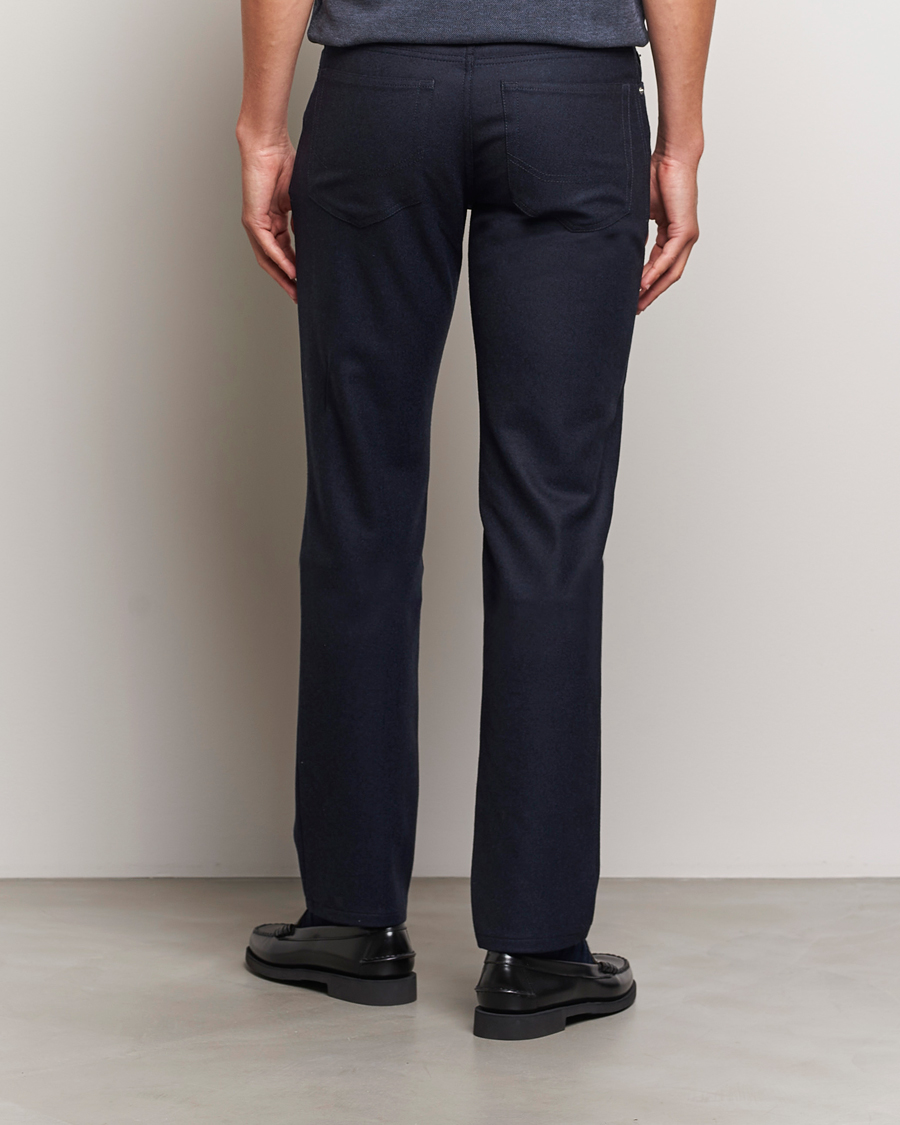 Herren | Hosen | Brioni | Slim Fit 5-Pocket Flannel Pants Navy