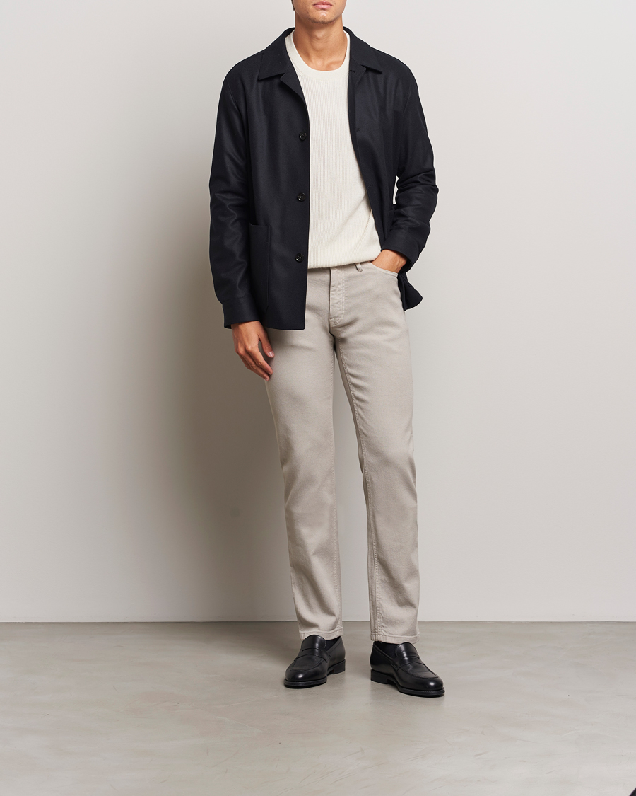 Herren | Hosen | Brioni | Slim Fit 5-Pocket Cotton Pants Light Beige