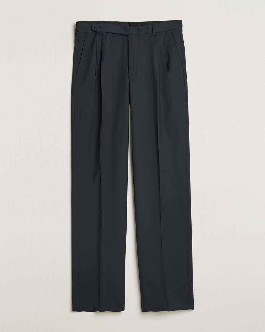 Herren | Hosen | Brioni | Pleated Wool Trousers Navy