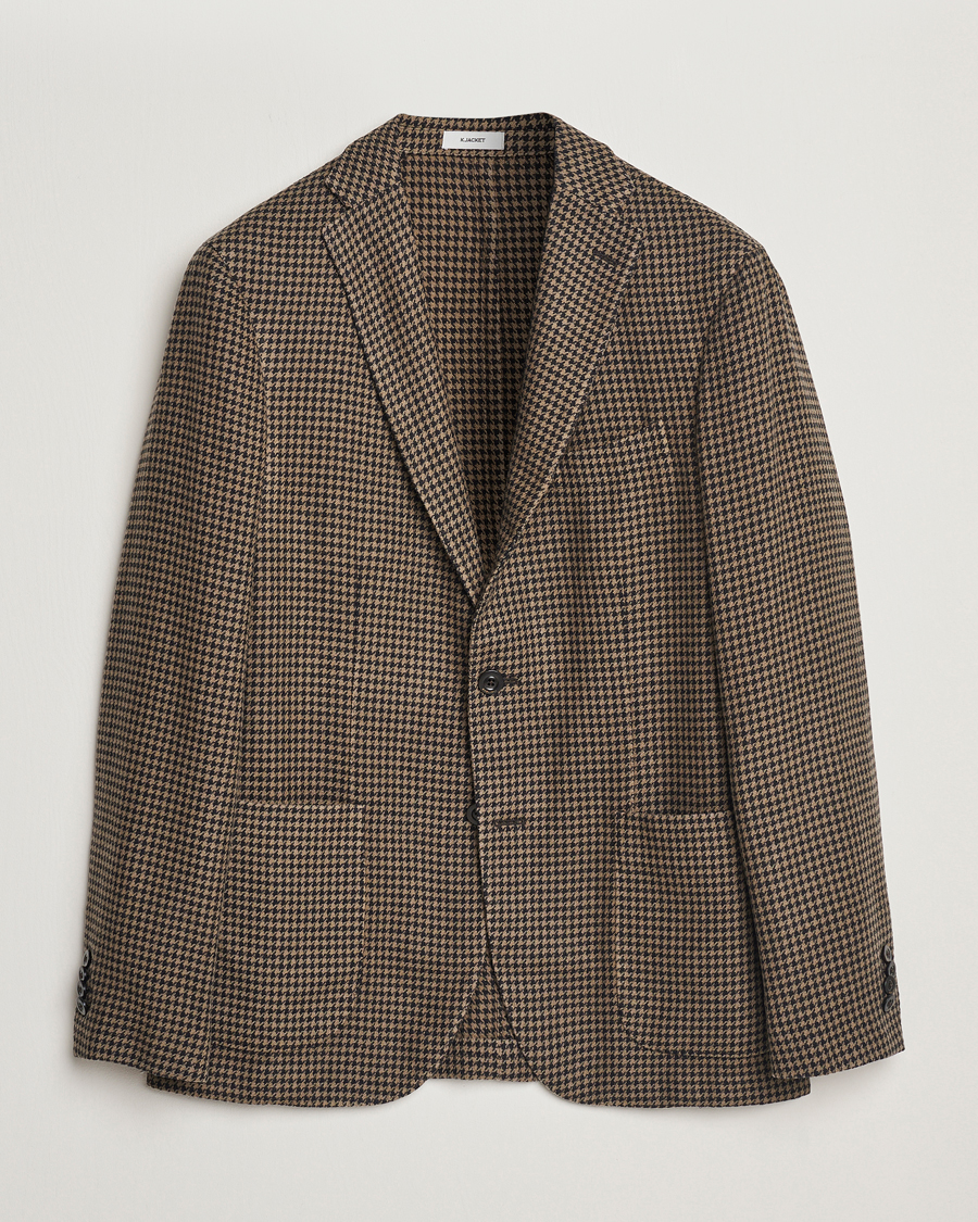 Herren | Sakkos | Boglioli | K Jacket Houndstooth Wool Blazer Brown