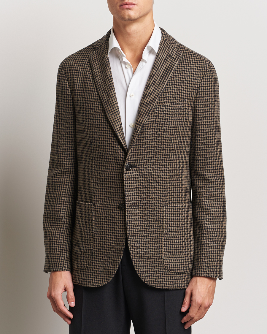Herren | Sakkos | Boglioli | K Jacket Houndstooth Wool Blazer Brown