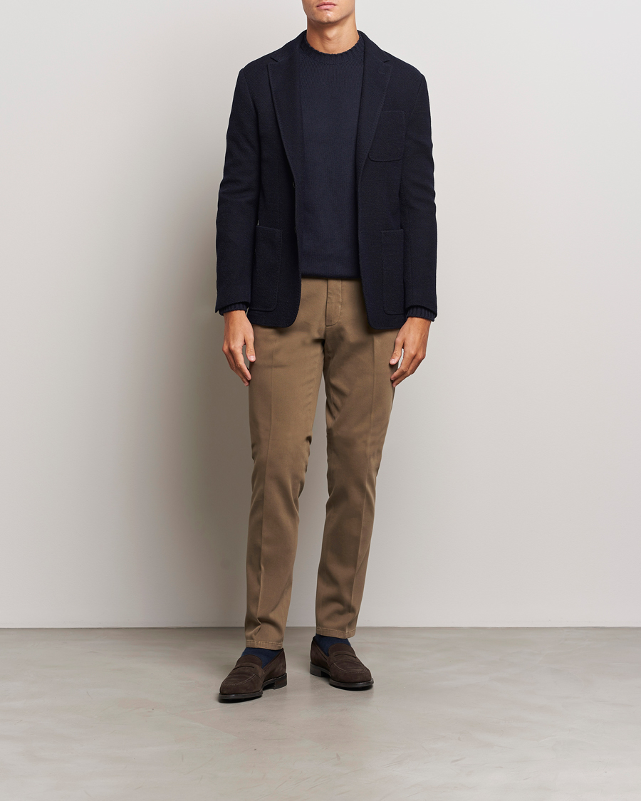 Herren | Hosen | Boglioli | Cotton Twill Trousers Brown