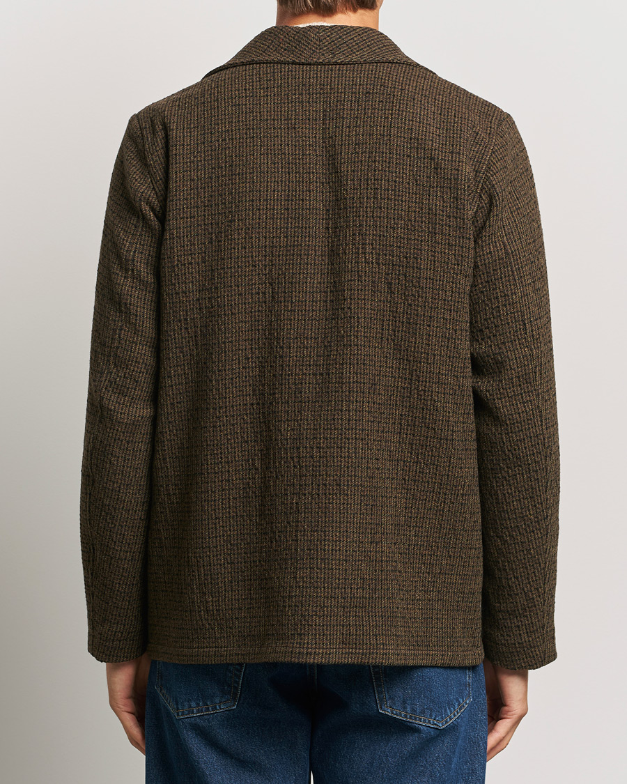 Herren | Jacken | Aspesi | Wool Houndstooth Jacket Dark Brown
