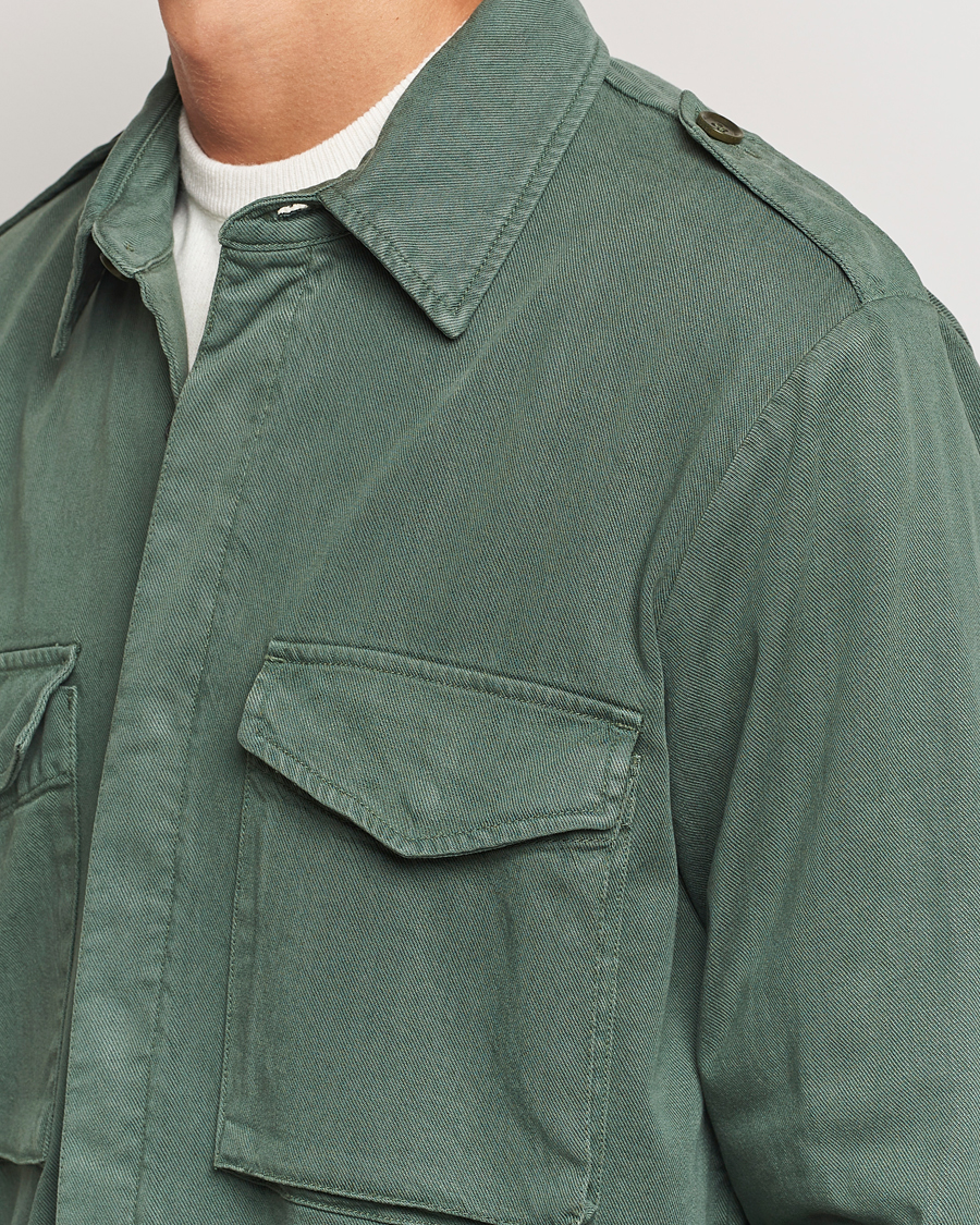 Herren | Jacken | Aspesi | Twill Cotton Shirt Jacket Green