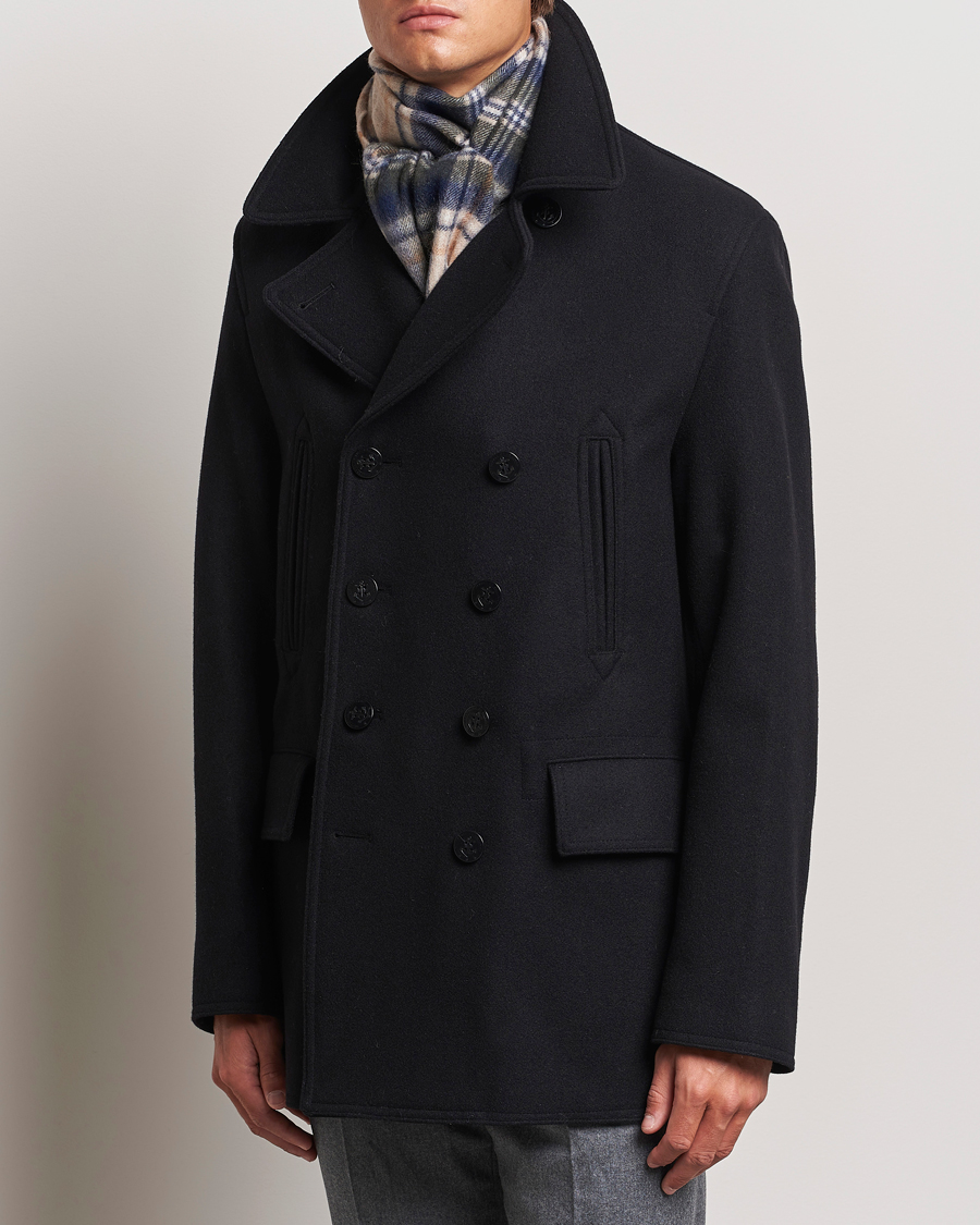 Herren | Jacken | Gloverall | Churchill Reefer Peacoat Black