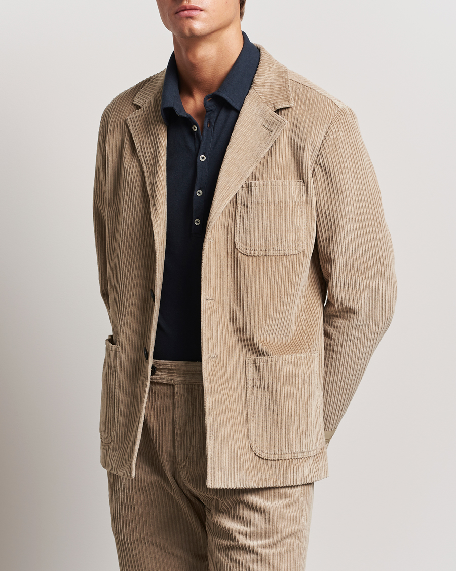 Herren | Jacken | Massimo Alba | Baglietto Wale Corduroy Jacket Beige