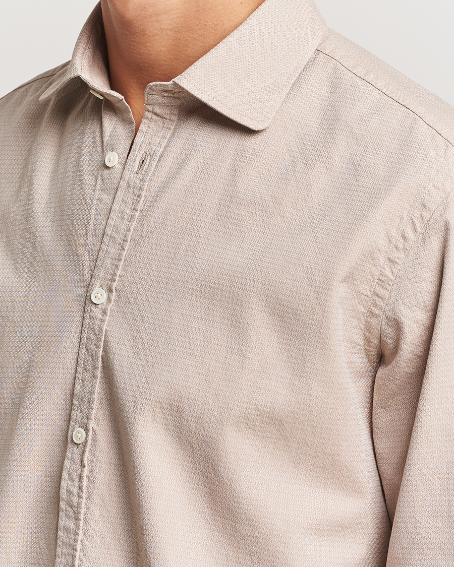 Herren | Hemden | Massimo Alba | Canary Cotton Voile Casual Shirt Beige