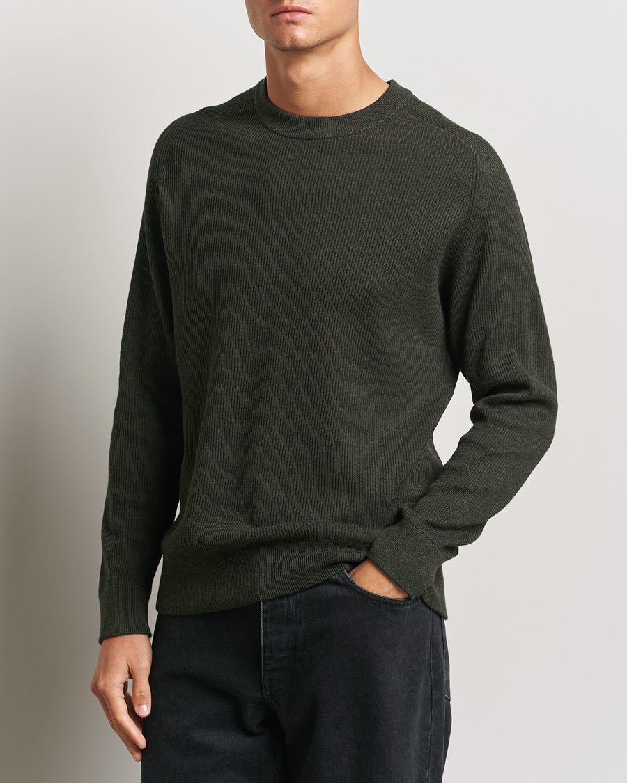 Herren | Pullover | NN07 | Kevin Cotton Knitted Sweater Dark Army