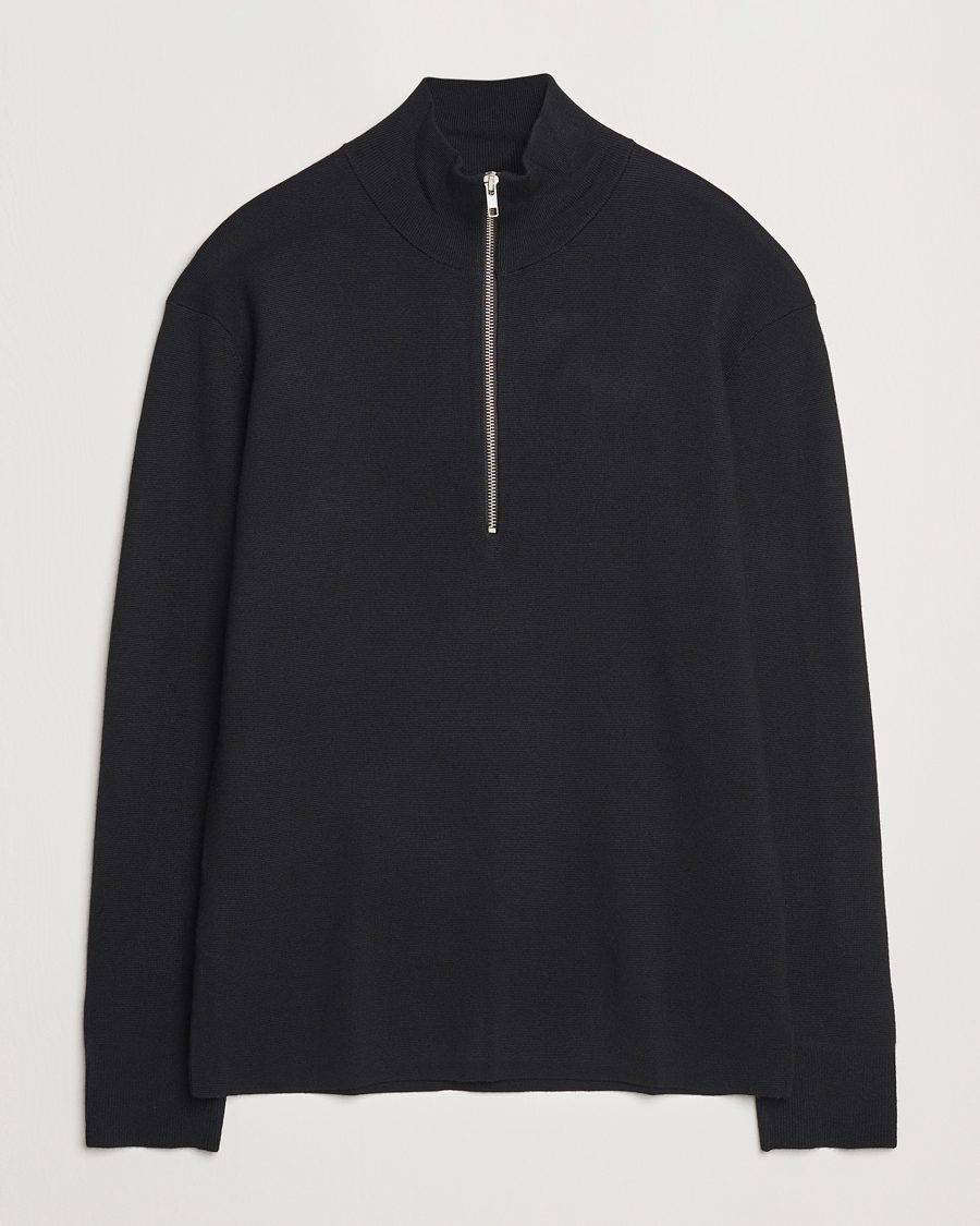 Herren | Pullover | NN07 | Harald Cotton/Modal Half Zip Black