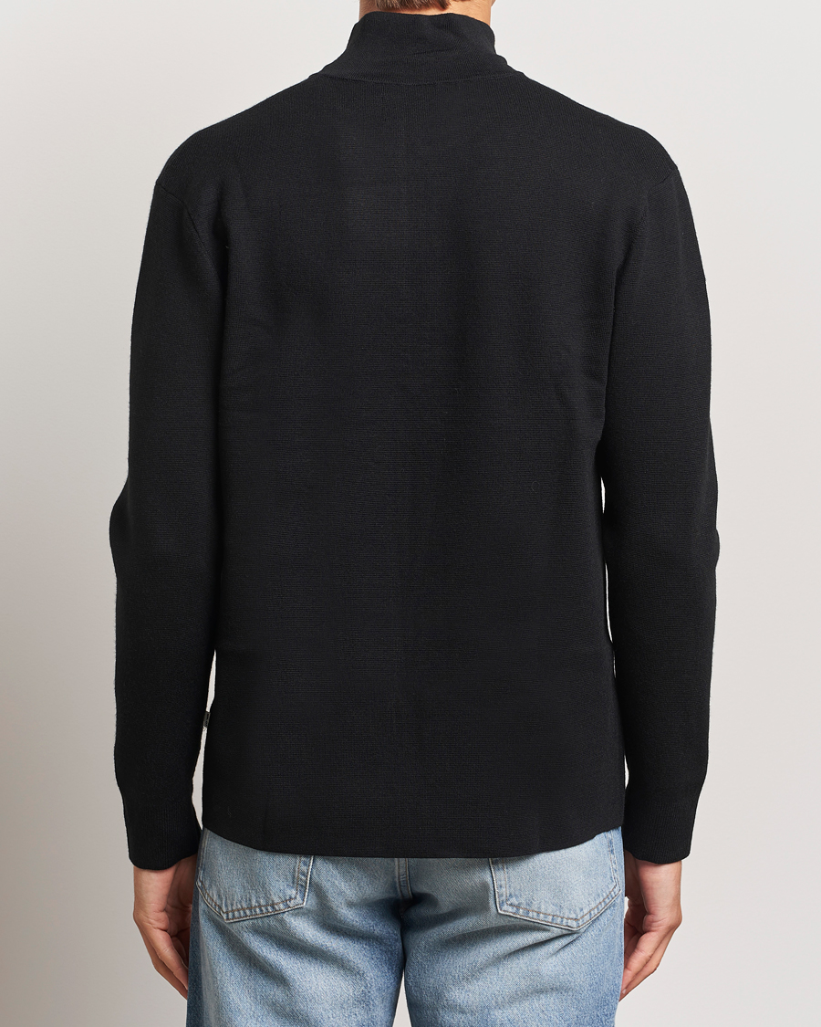 Herren | Pullover | NN07 | Harald Cotton/Modal Half Zip Black