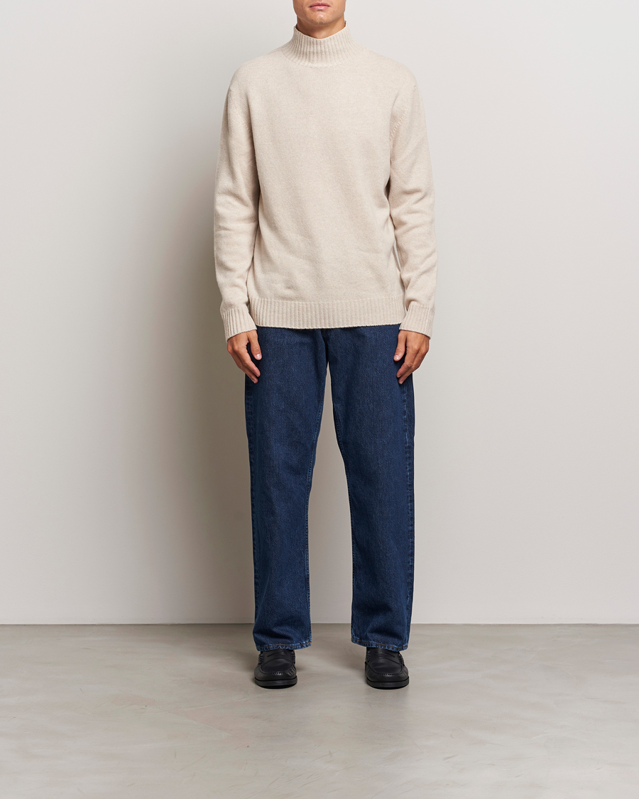 Herren | Pullover | NN07 | Clark Wool Knitted Polo Ecru