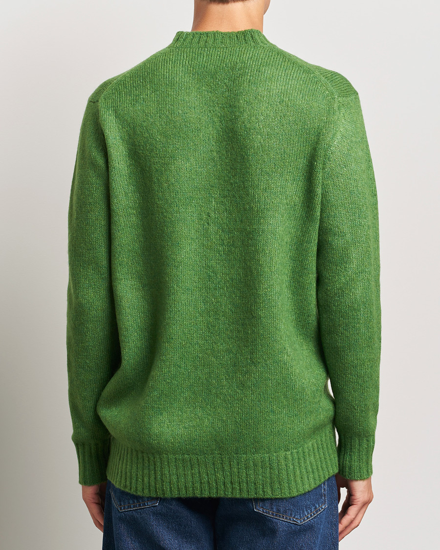 Herren | Pullover | NN07 | Lee Brushed Wool Crew Neck Kale Green
