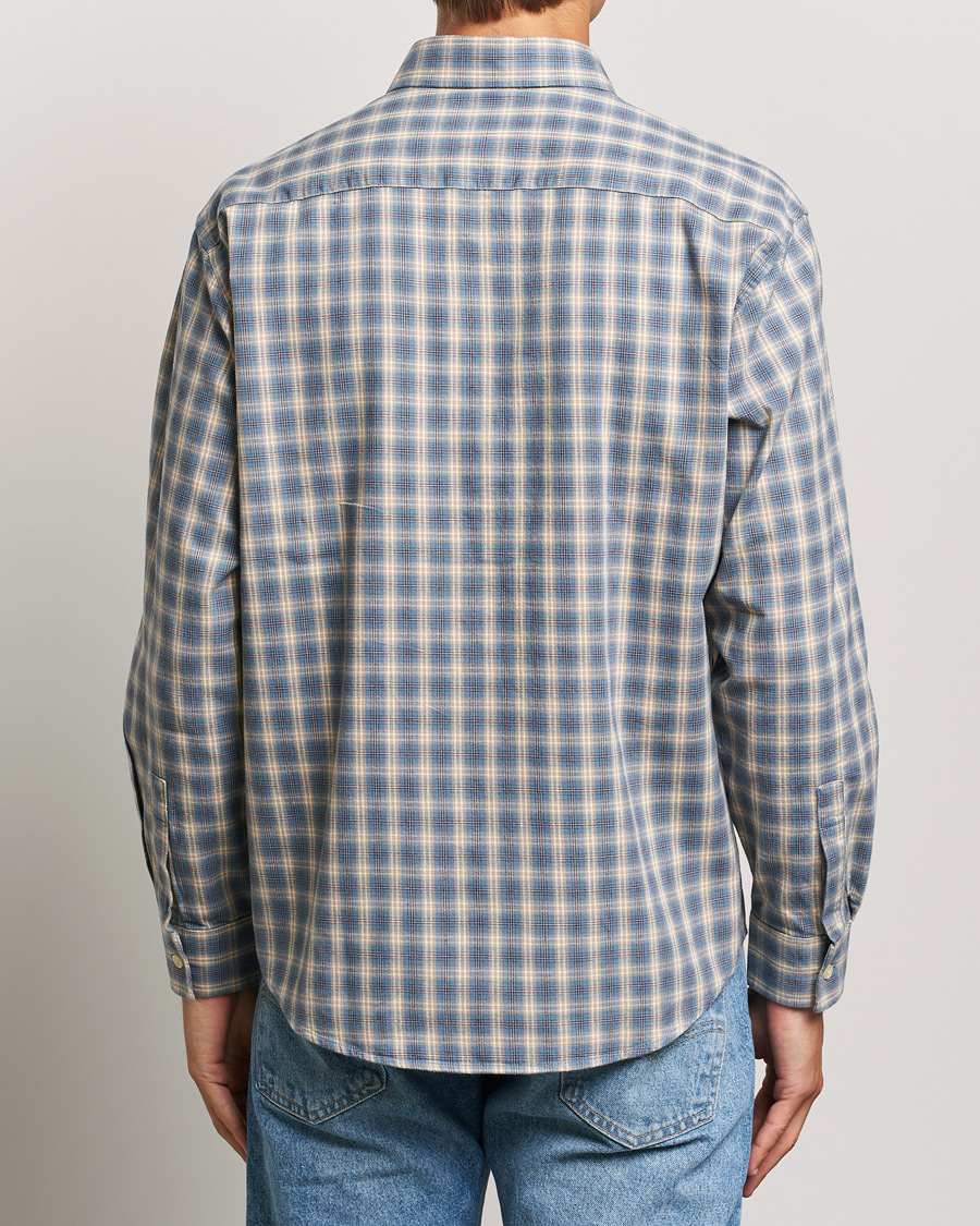 Herren | Hemden | NN07 | Deon Flannel Checked Shirt Blue