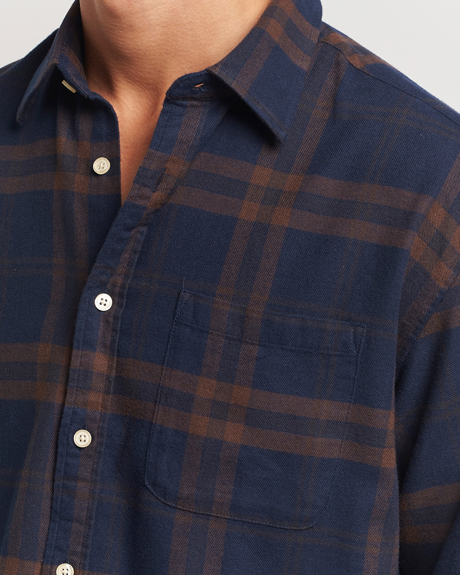 Herren | Hemden | NN07 | Deon Flannel Shirt Blue/Brown