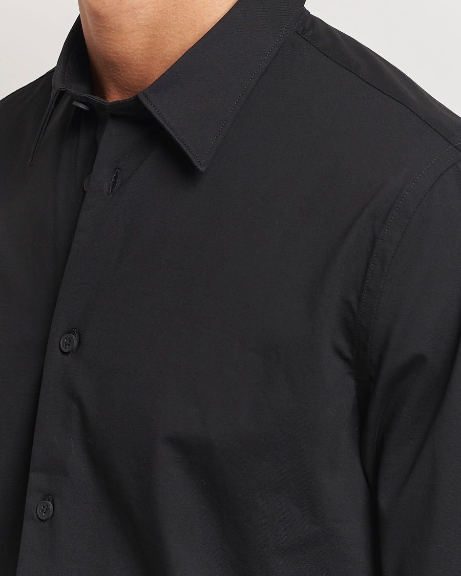 Herren | Hemden | NN07 | Elian Mercerized Cotton Shirt Black