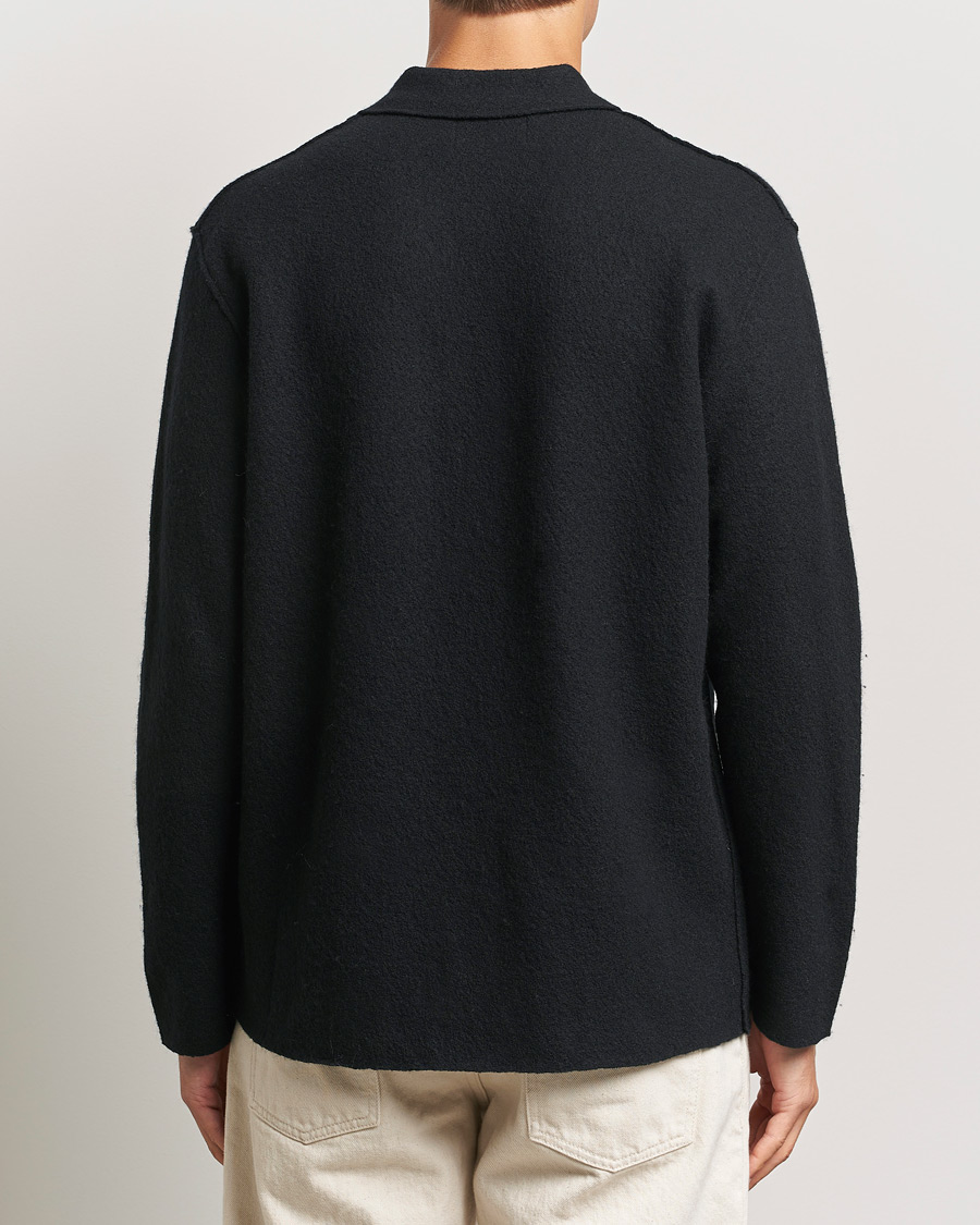 Herren | Pullover | NN07 | Jonas Boiled Wool Cardigan Black