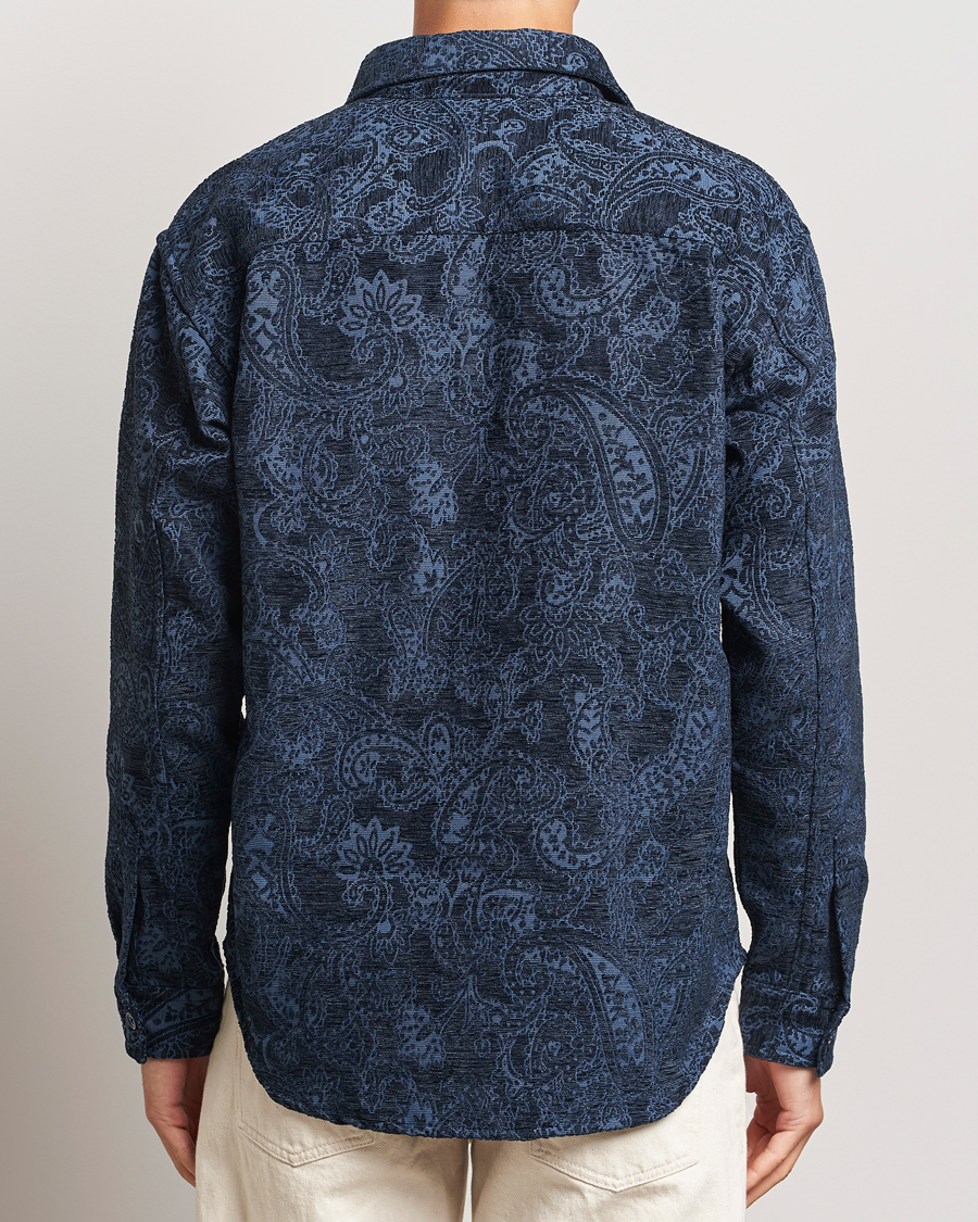Herren | Hemden | NN07 | Adwin Flower Overshirt Navy Blue