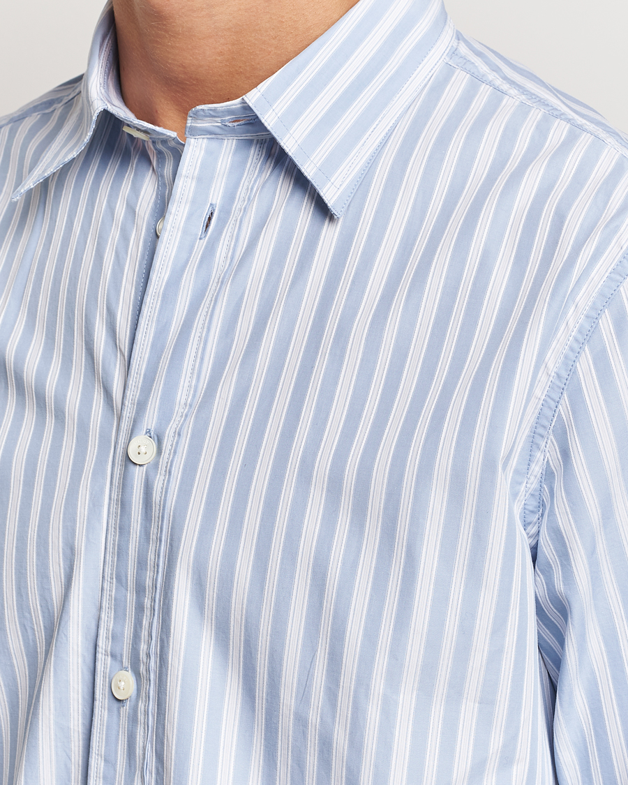 Herren | Hemden | NN07 | Colby Poplin Striped Shirt Blue/White