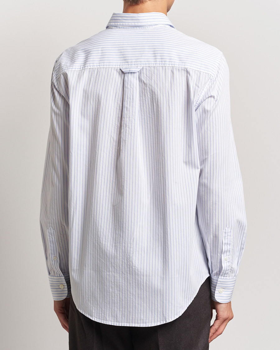 Herren | Hemden | NN07 | Colby Poplin Striped Shirt White/Blue