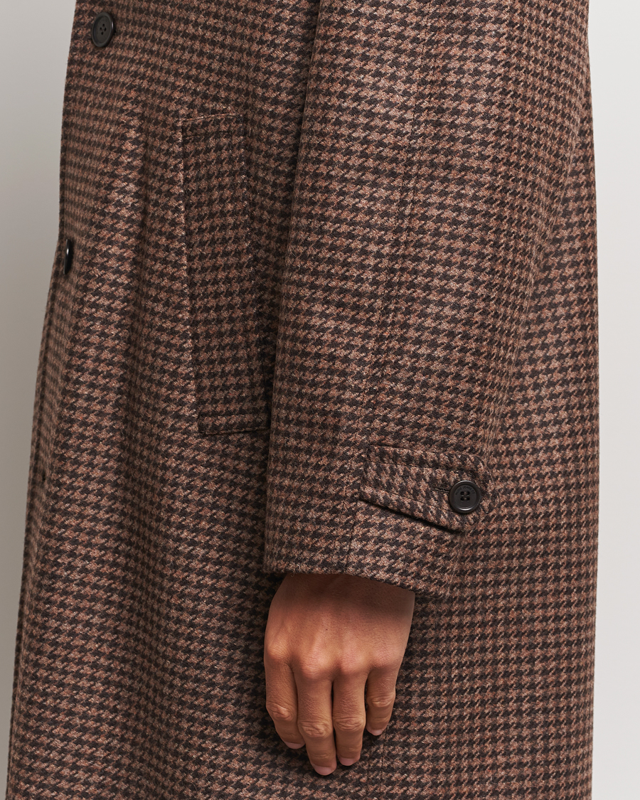 Herren | Jacken | Nudie Jeans | Will Dogtooth Check Coat Brown