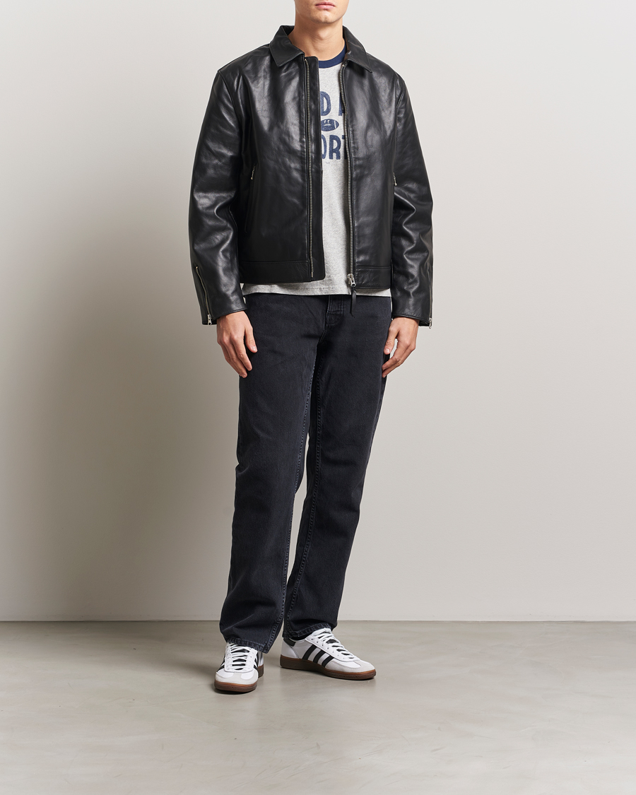 Nudie Jeans Co. シングルライダースジャケット XS ブラック Nudie Jeans Eddy Rider Leather Jacket Black bei Care of Carl