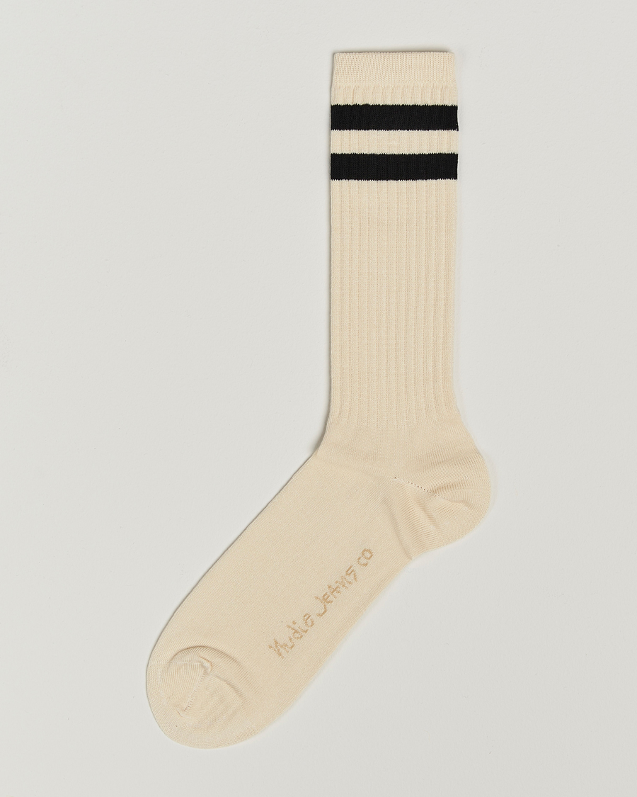 Herren | Unterwäsche | Nudie Jeans | Amundsson Tennis Socks Off White/Black