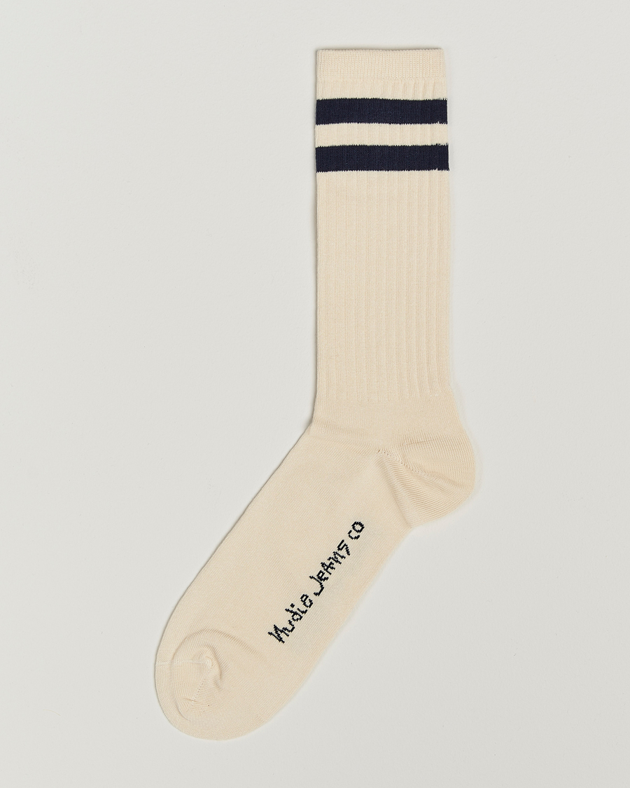 Herren | Unterwäsche | Nudie Jeans | Amundsson Tennis Socks Off White/Navy