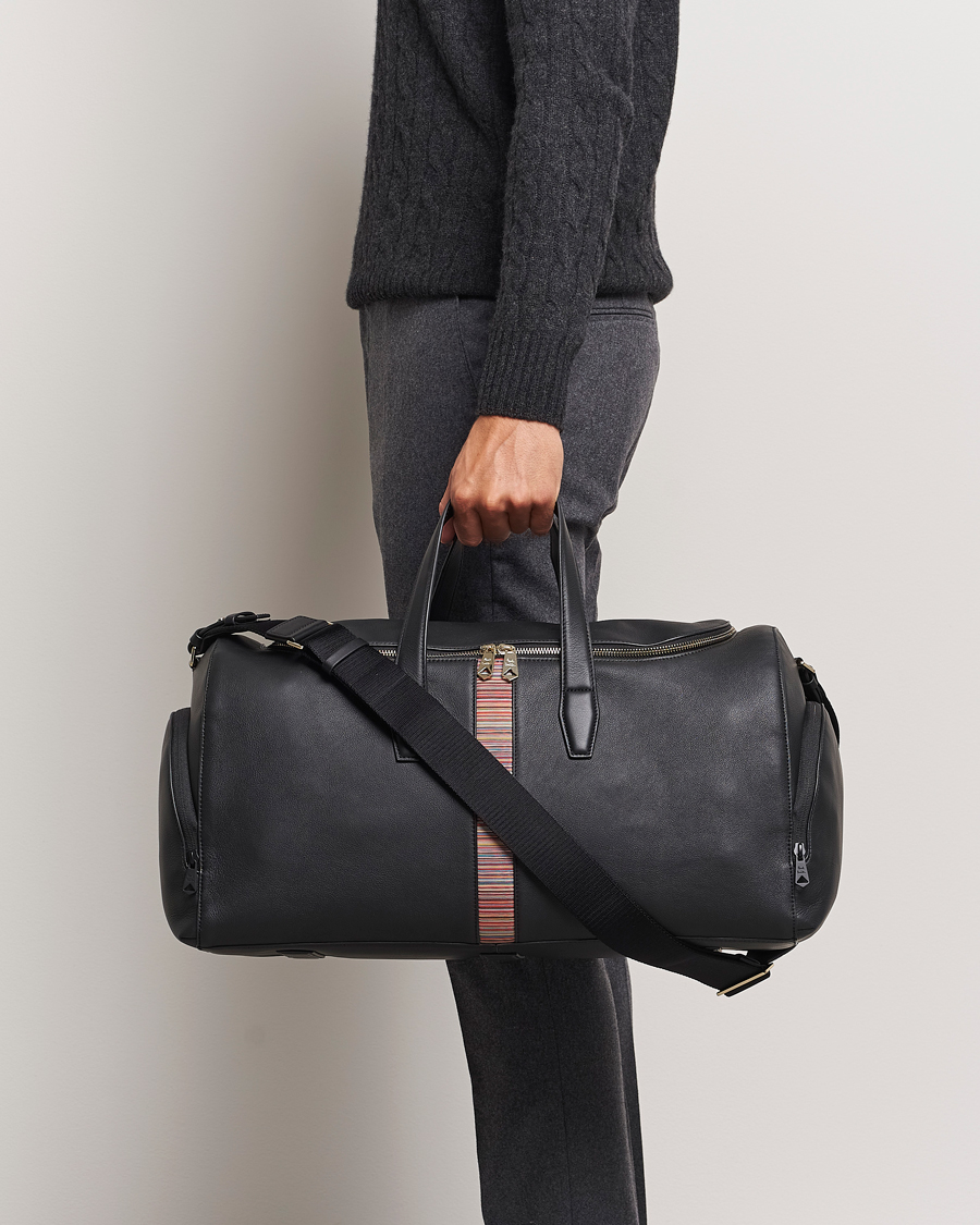 Herren | Paul Smith Leather Stripe Holdall Black | Paul Smith | Leather Stripe Holdall Black