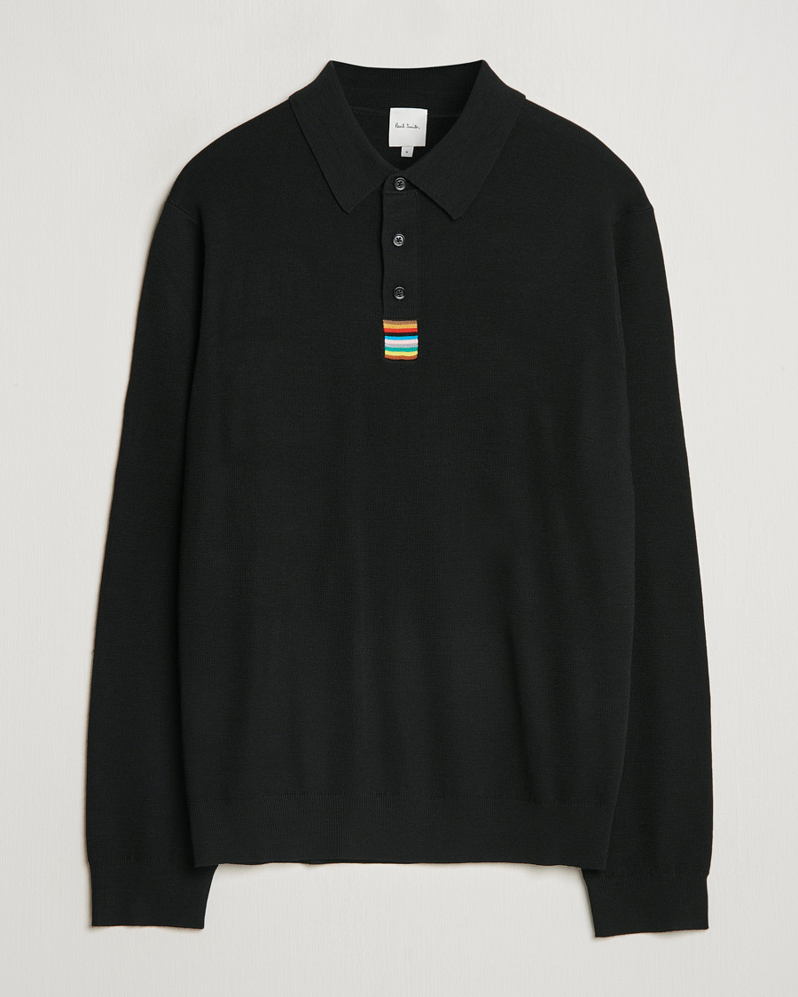 Herren | Pullover | Paul Smith | Merino Knitted Polo Black